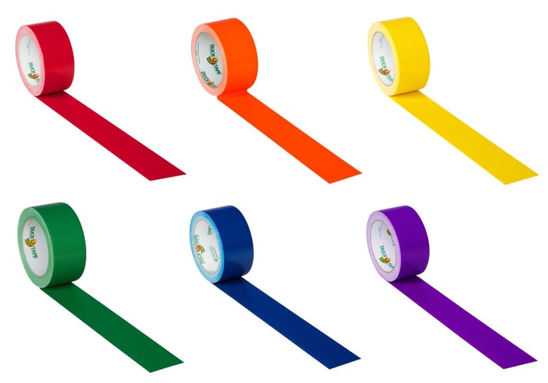 Duck Brand Color Duct Tape Pride Combo 6-Pack, Red, Orange, Yellow, Green, Blue and Purple, 115 Yards Total - Image 3